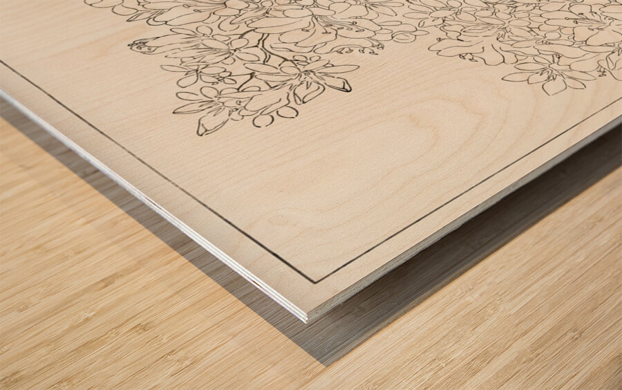 Blooming azalea in pot 1920 - 1930 by Ohara Koson 1877-1945. Wood print