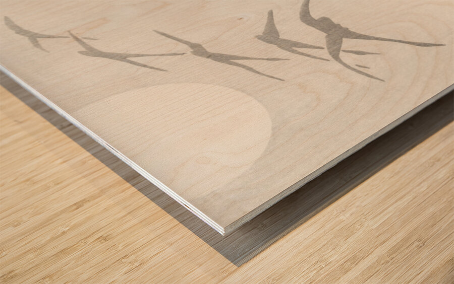 Two geese 1900 - 1910 by Ohara Koson 1877-1945. Wood print