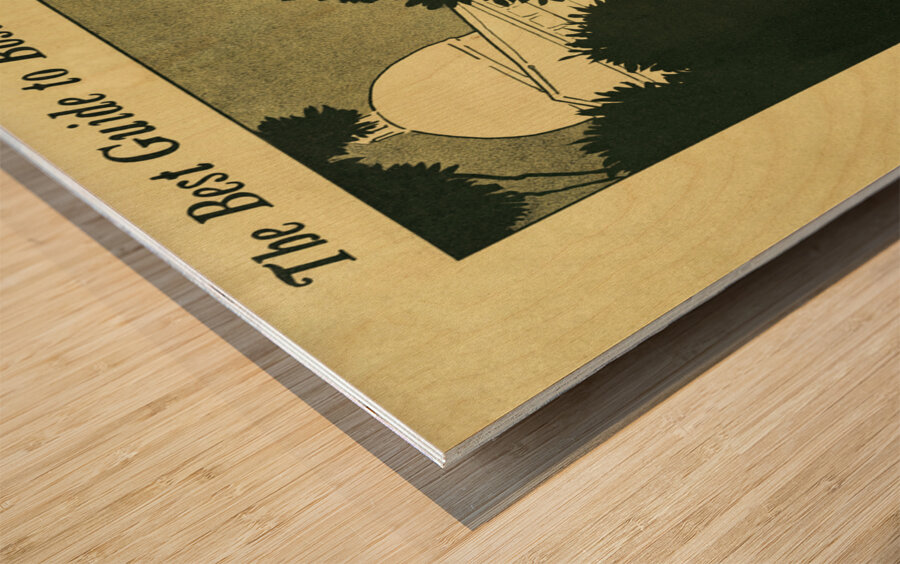 The Best Guide to Boston 1898–1900 poster of a woman by Ethel Reed.  Wood print