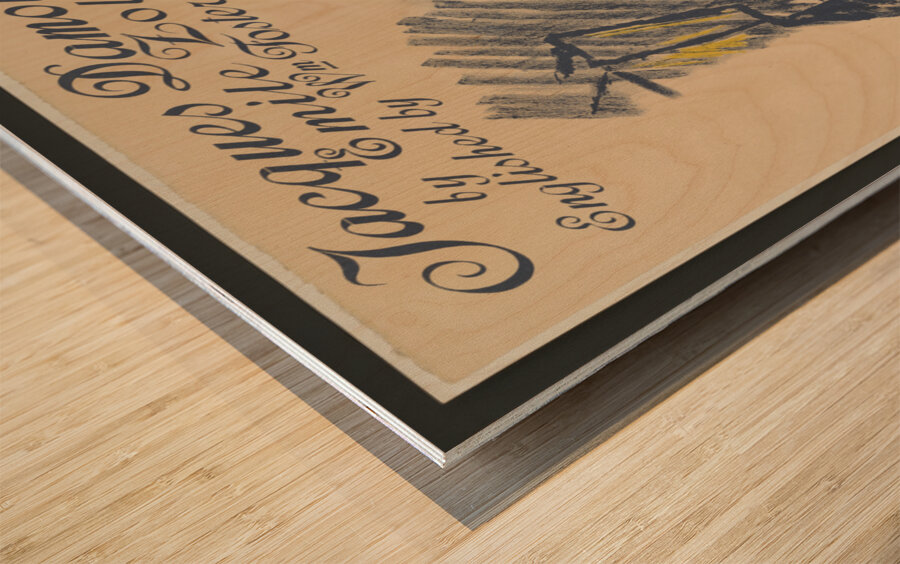 Woman and man 1896 print by Ethel Reed. Wood print