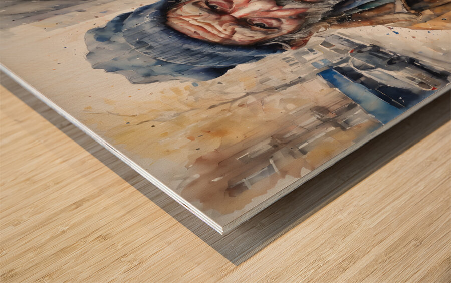 Watercolor Whats Left By Bruce Lazarus Wood print