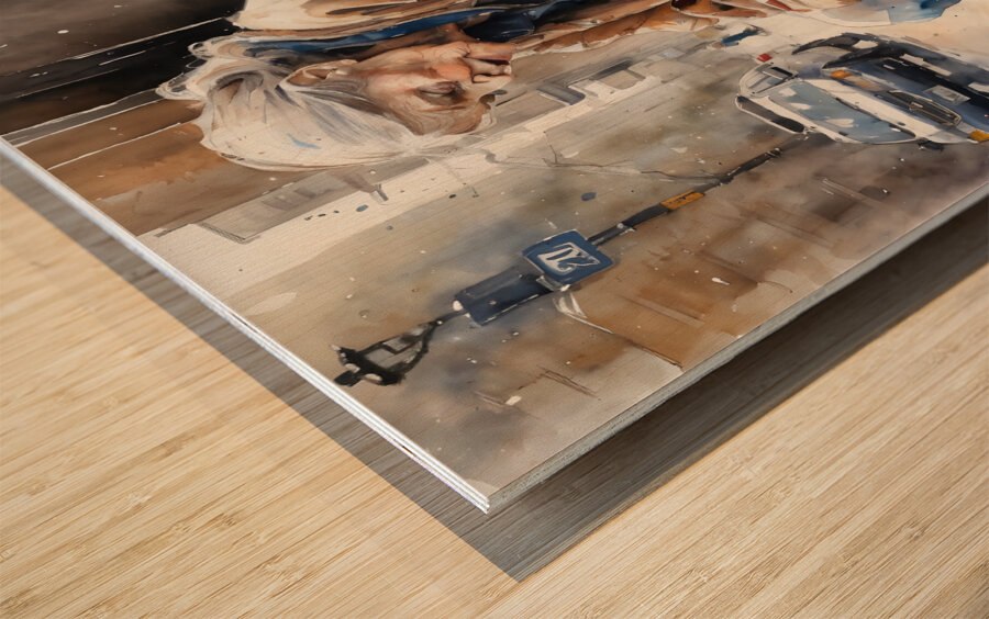 Watercolor  “Deliver Me“  By Bruce Lazarus Wood print