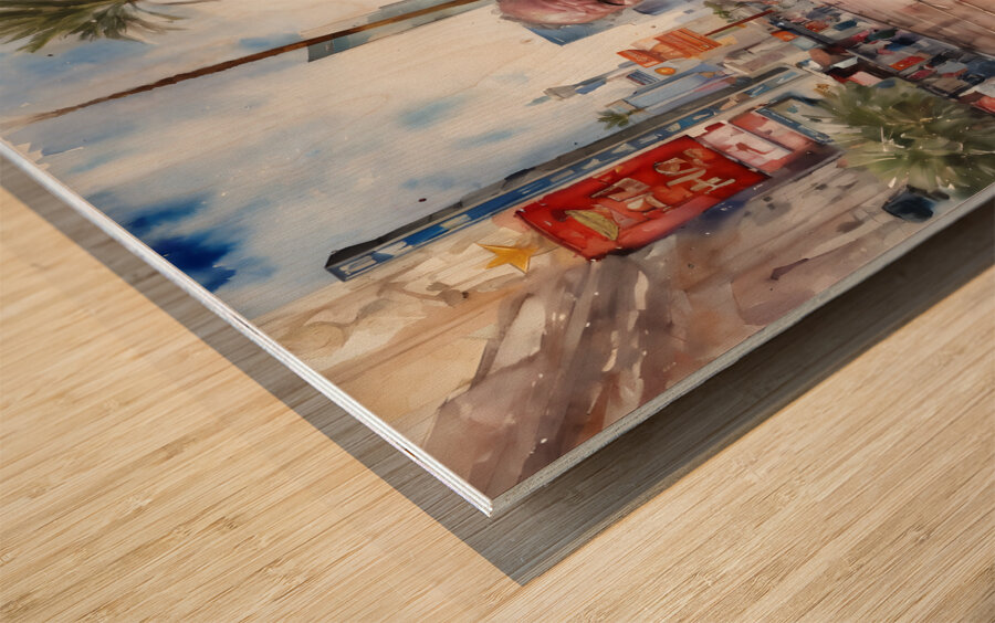 Watercolor “ Decisions Decisions Decisions” By Bruce Lazarus Wood print