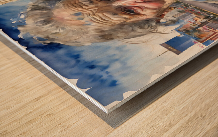 Watercolor “All Gone” By Bruce Lazarus Wood print