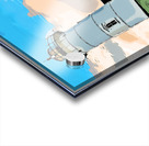 Sun Setting Behind Nobska Lighthouse on Cape Cod in Massachusetts - Illus. Acrylic print