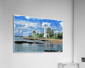 Five Mile Point Lighthouse in Connecticut - Illus. Acrylic Print