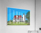 Bakers Island Lighthouse on Summer Day in Salem in Massachusetts - Illus. Acrylic Print