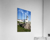 Boulder Shaped Like Wave in Front of Eastern Point Lighthouse in Massachusetts Acrylic Print