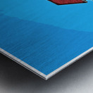 Bakers Island Lighthouse on Summer Day in Salem in Massachusetts - Illus. Metal print