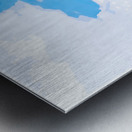 Great Captain Island Lighthouse on Hilltop in Connecticut - Illus. Metal print