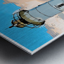 Sun Setting Behind Nobska Lighthouse on Cape Cod in Massachusetts - Illus. Metal print