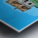 Cape Porpoise Lighthouse At Low Tide in Maine - Illus. Metal print