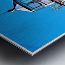 Pink Isle La Motte Lighthouse Tower in Lake Champlain in Vermont - Illus. Metal print