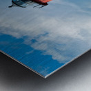 Striped Tower of Nauset Lighthouse on Cape Cod in Massachusetts Metal print