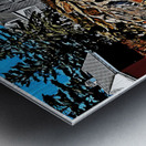 Pemaquid Lighthouse Over Rock Formations in Maine - Illus. Metal print