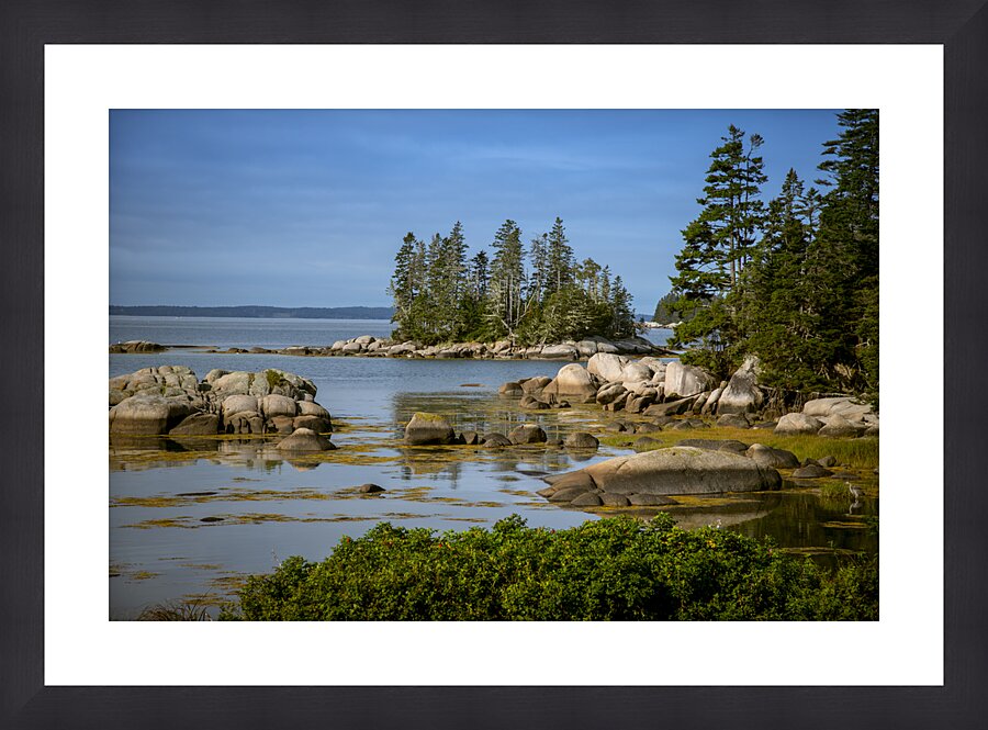 Calm Rocky Shore of Little Deer Isle in Maine Picture Frame print