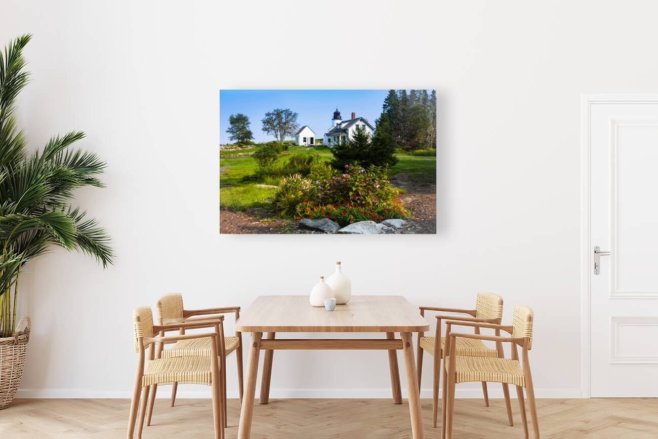 Wildflowers Garden by Burnt Island Lighthouse in Maine Reproduction