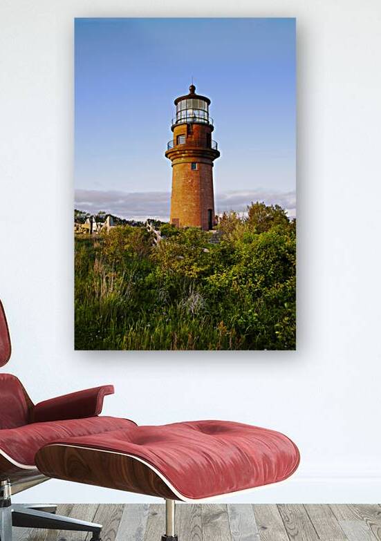 Aquinnah Gay Head Lighthouse Tower on Marthas Vineyard Island In Massachusetts by Allan Wood