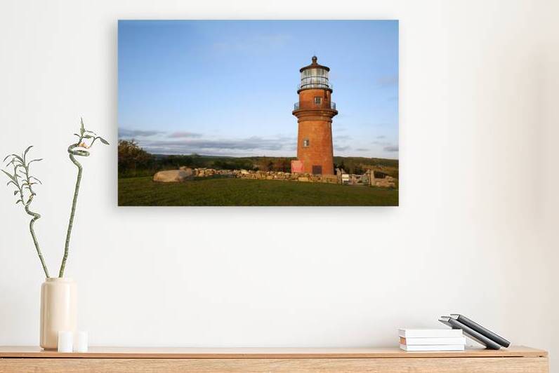 Gay Head Aquinnah Lighthouse on Hilltop on Marthas Vineyard in Massachusetts by Allan Wood