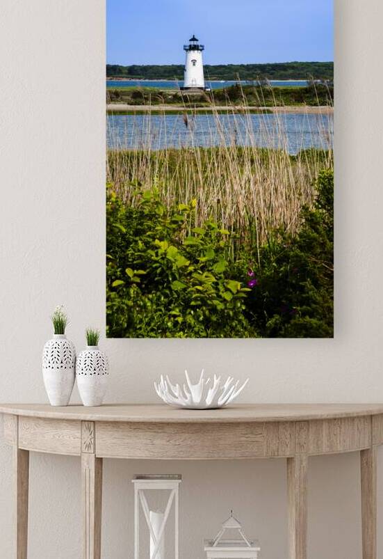 Edhartown Harbor Lighthouse on Marthas Vineyard in Massachusetts by Allan Wood