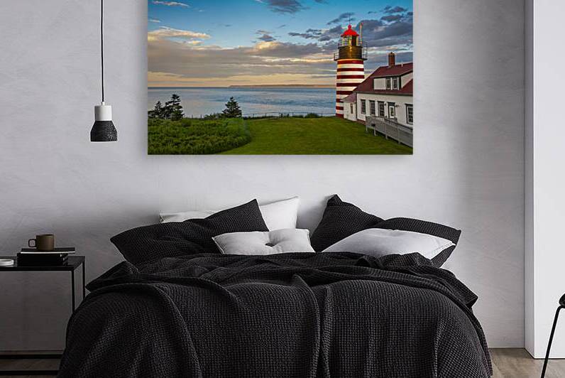 Sunset by West Quoddy Head Lighthouse in Down East Maine by Allan Wood