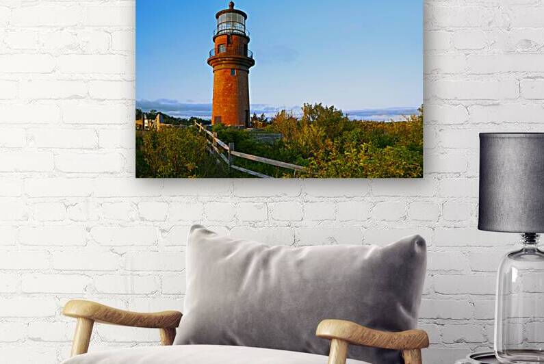 Brick Tower of Aquinnah or Gay Head Lighthouse on Marthas Vineyard in Massachusetts by Allan Wood