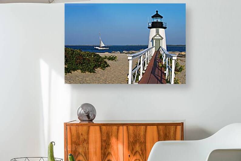 Brant Point Lighthouse Guides Mariners Into Nantucket Harbor in Massachusetts by Allan Wood