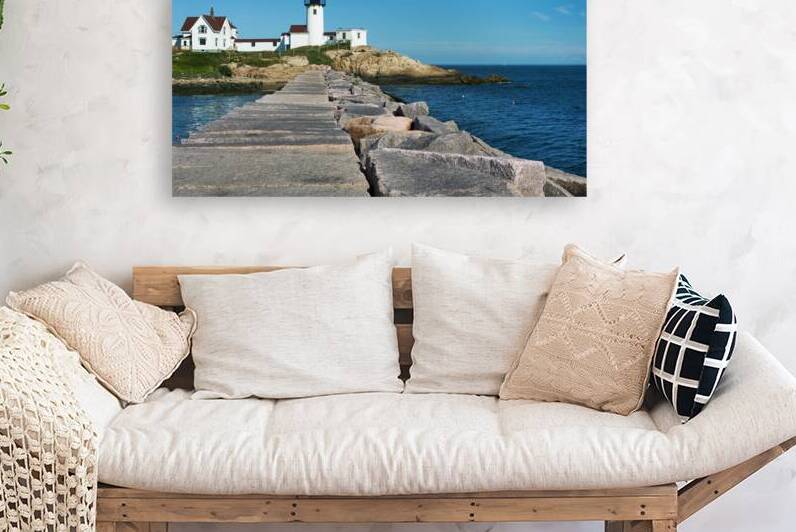 Eastern Point Light View from Half-Mile Breakwater in Gloucester Massachusetts by Allan Wood