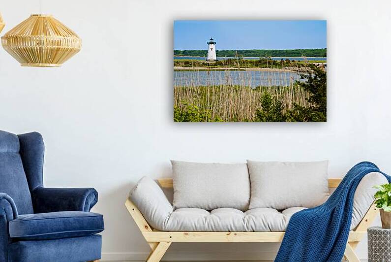 Edgartown Harbor Lighthouse on Marthas Vineyard in Massachusetts by Allan Wood