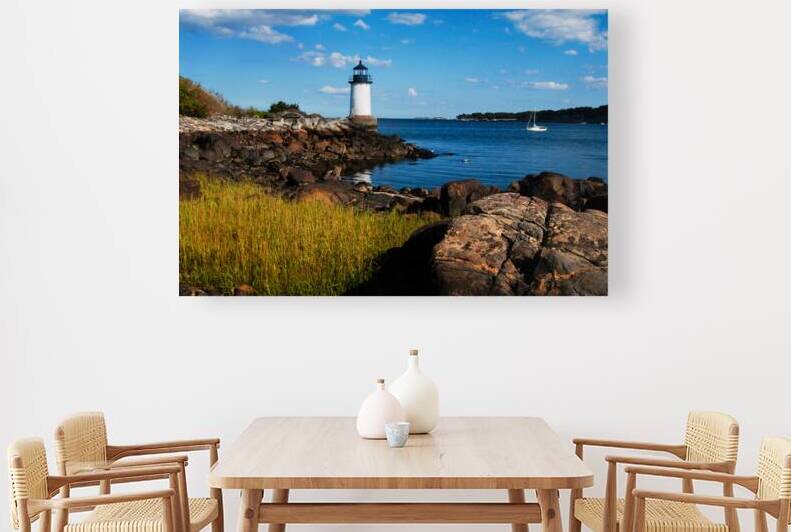 Fort Pickering Winter Island Lighthouse Over Salem Harbor in Massachusetts by Allan Wood