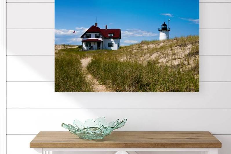 Race Point Lighthouse Near Beach on Cape Cod in Provincetown in Massachusetts by Allan Wood