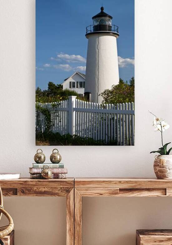 Picket Fence by Newburyport Harbor or Plum island Lighthouse in Massachusetts by Allan Wood