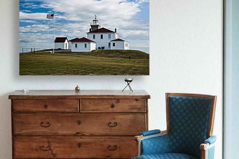 Watch Hill Lighthouse on a Summer Day in Rhode Island  by Allan Wood