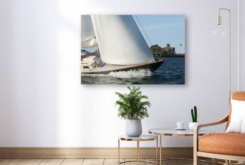 Sailing in Newport Harbor in Rhode Island by Allan Wood
