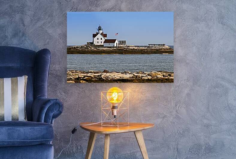 Cuckolds Light Protects Mariners from the Rocky Shore in Maine by Allan Wood