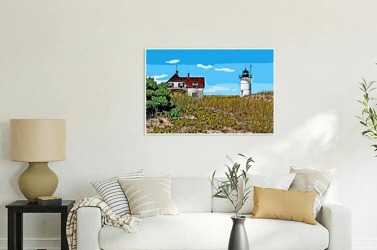 Race Point Lighthouse on Cape Cod in Provincetown Massachusetts - Illus. by Allan Wood