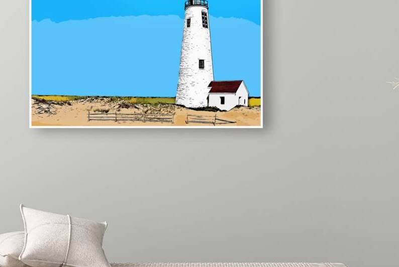 Great Point Lighthouse on Nantucket Island in Massachusetts - Illus. by Allan Wood