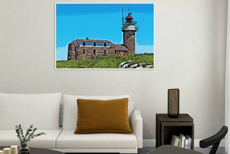 Stone Architecture of Remote Matinicus Rock Lighthouse in Maine - Illus. by Allan Wood