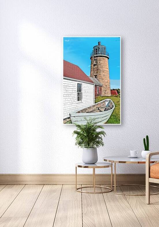 Monhegan Island Lighthouse a Favorite Attraction in Maine - Illus. by Allan Wood