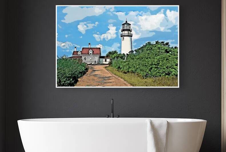 Highland Lighthouse on Cape Cod in Massachusetts -Illus. by Allan Wood