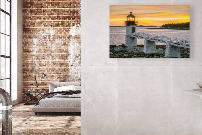 Sunset at Marshall Point Lighthouse in Midcoast Maine by Allan Wood
