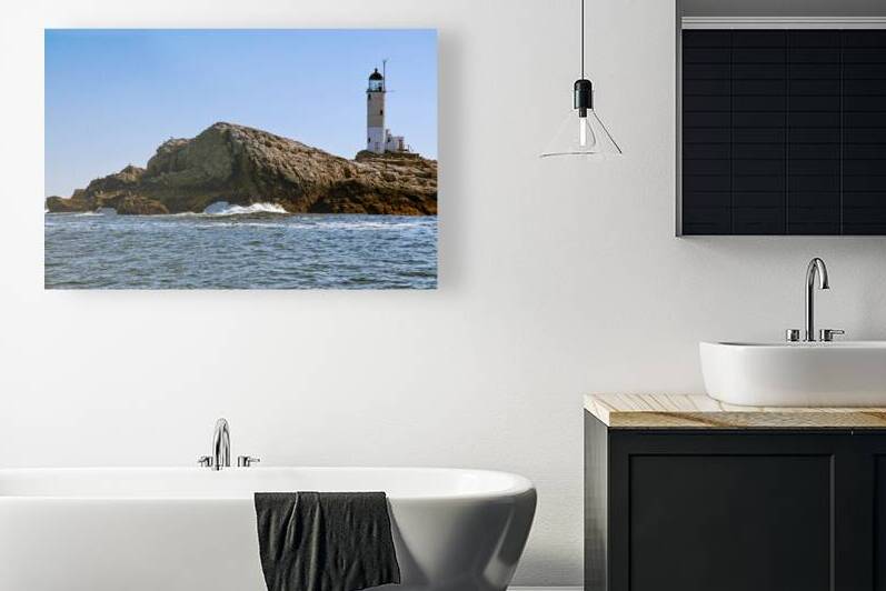 Isles of Shoals White Island Lighthouse Sits on Rocky Island in New Hampshire by Allan Wood