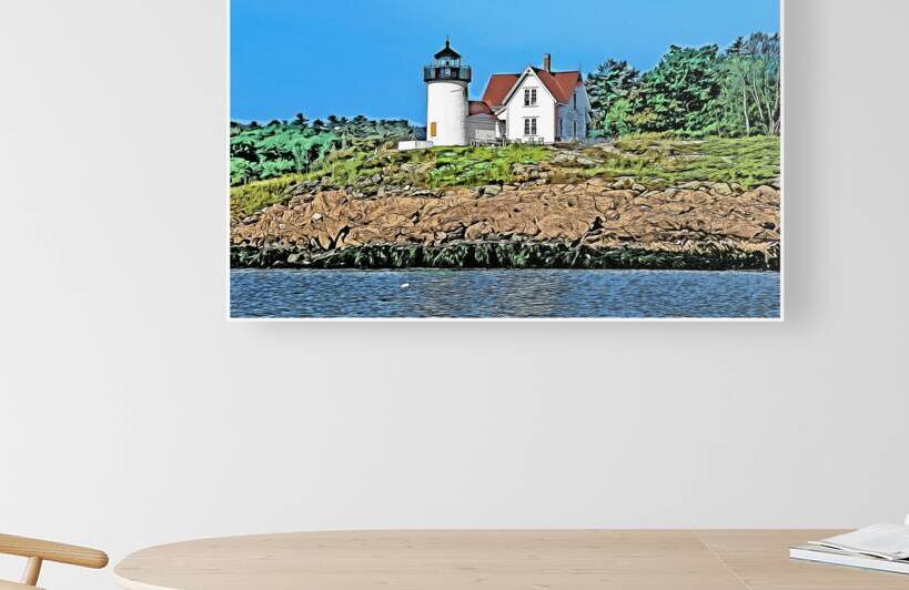 Curtis Island Lighthouse in Camden in Midcoast Maine - Illus. by Allan Wood
