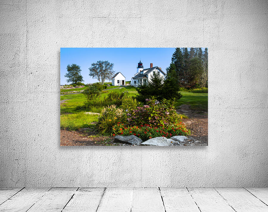 Wildflowers Garden by Burnt Island Lighthouse in Maine Wall Preview
