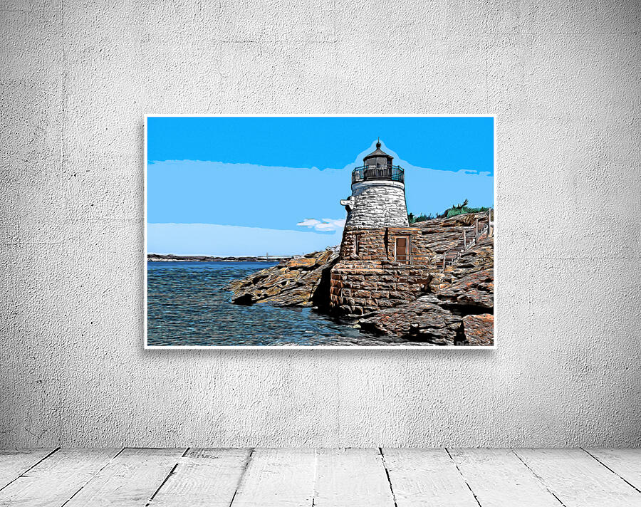 Castle Hill Lighthouse in Newport Rhode Island - Illus. Wall Preview