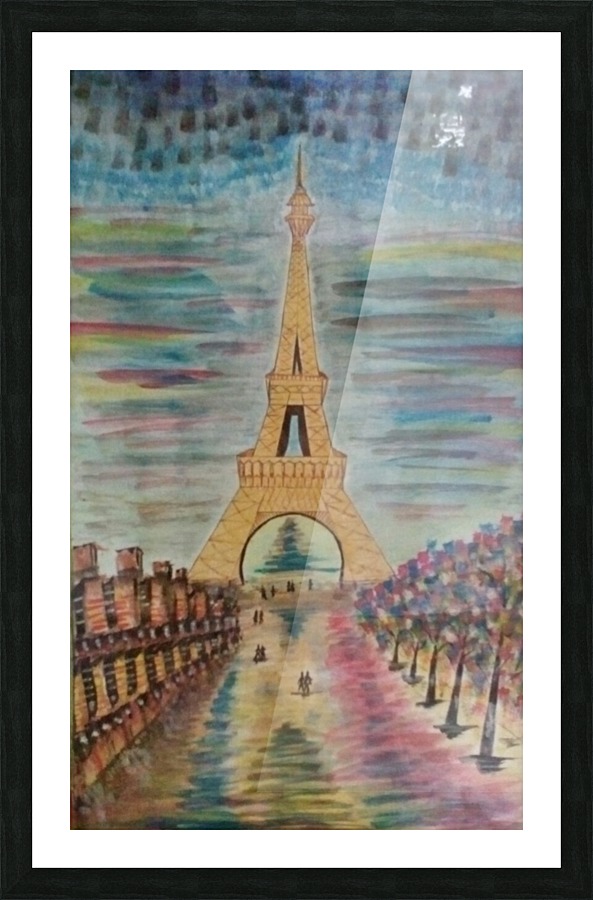 colorful eiffel tower Picture Frame print