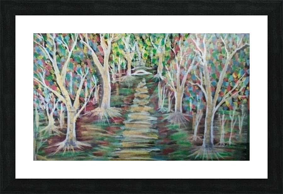 golden forest Picture Frame print