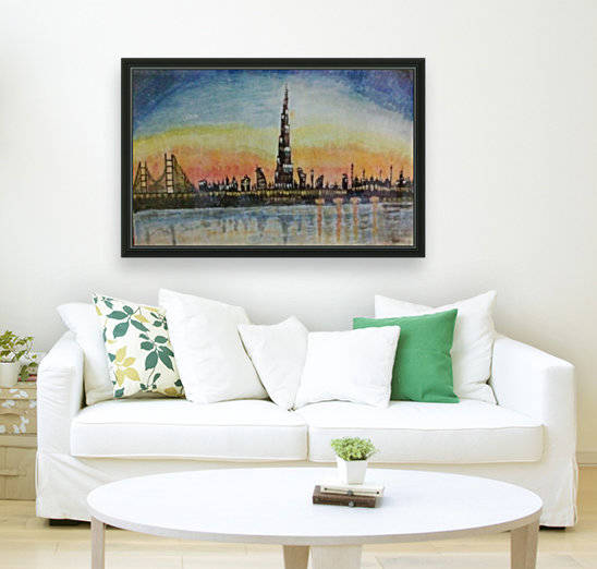 burj at night by Raja Hussain