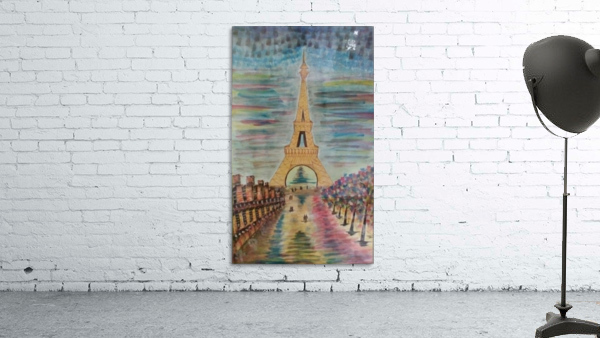 colorful eiffel tower Wall Preview
