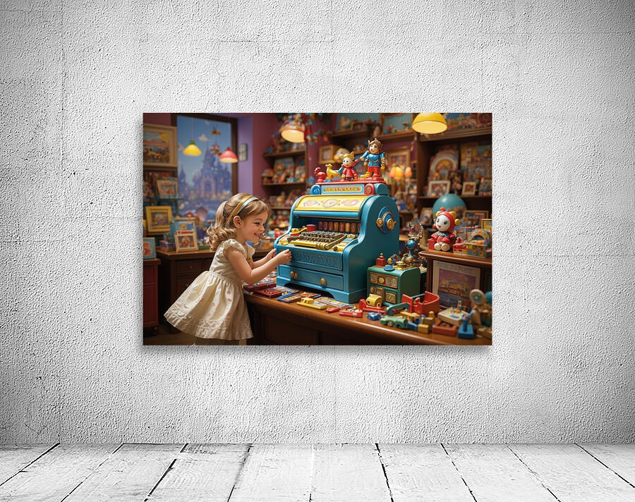 Default A charmingly vibrant toy store cashier co Wall Preview